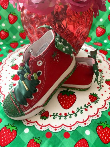 Hand Embellished and glitter Hi tops